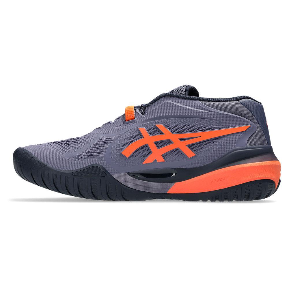 Men`s GEL-Resolution X Tennis Shoes Greyish Purple and Nova Orange Footwear Asics