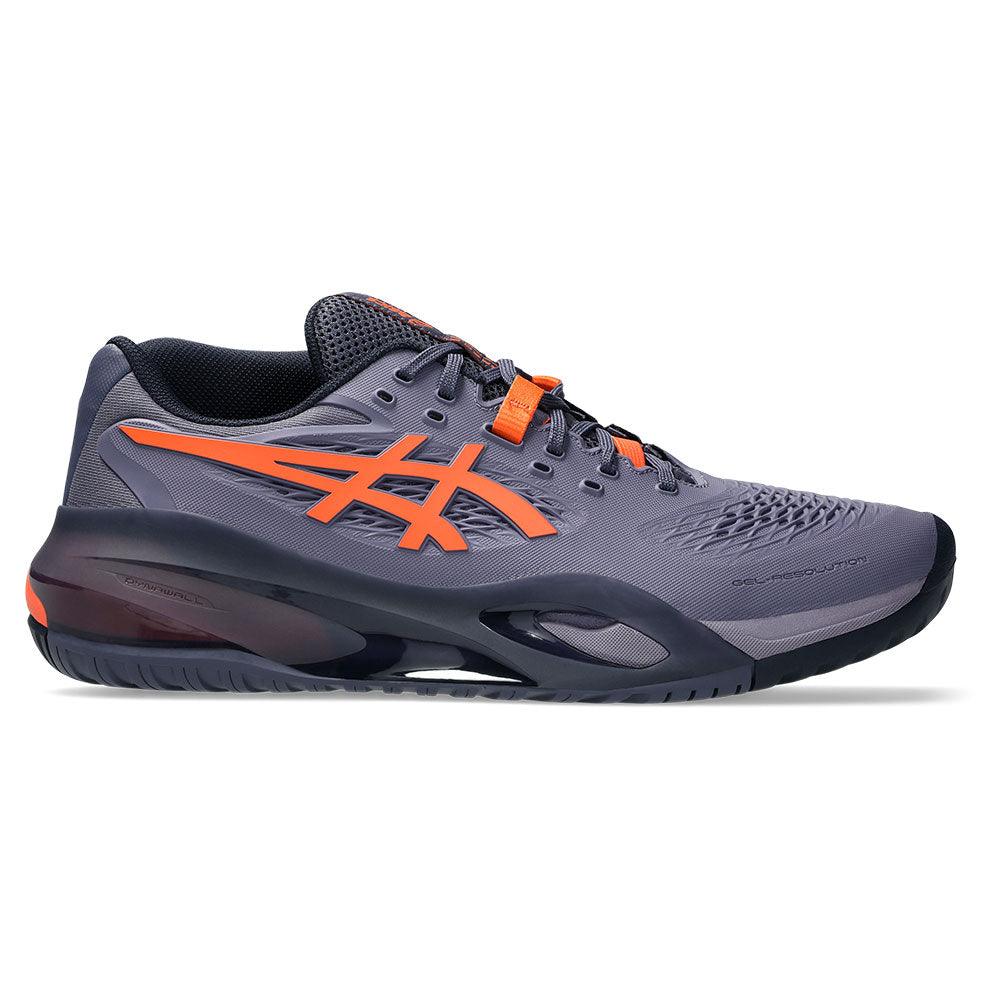 Men`s GEL-Resolution X Tennis Shoes Greyish Purple and Nova Orange Footwear Asics