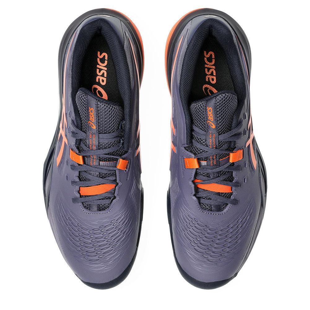 Men`s GEL-Resolution X Tennis Shoes Greyish Purple and Nova Orange Footwear Asics