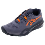Men`s GEL-Resolution X Clay Tennis Shoes Greyish Purple and Nova Orange Footwear Asics