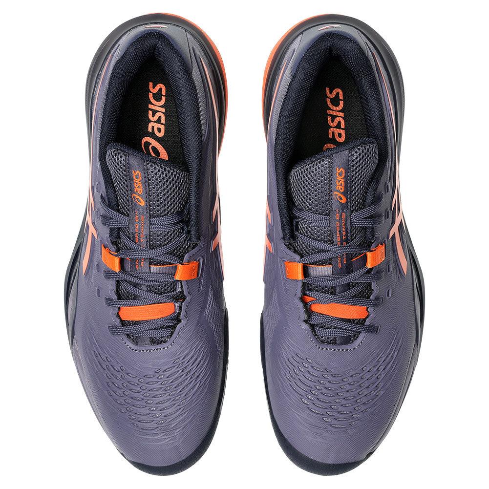 Men`s GEL-Resolution X Clay Tennis Shoes Greyish Purple and Nova Orange Footwear Asics