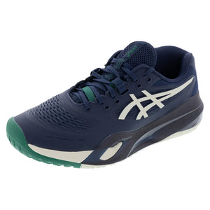 Men`s GEL-Resolution X Wide Tennis Shoes Midnight and Cream Footwear Asics