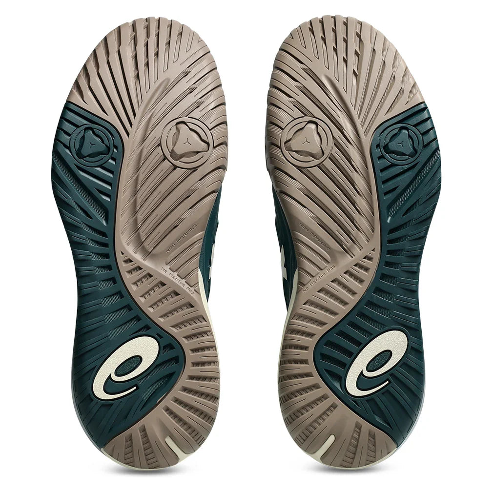 Men`s GEL-Resolution X Wide Tennis Shoes Saxon Green and Birch Footwear Asics