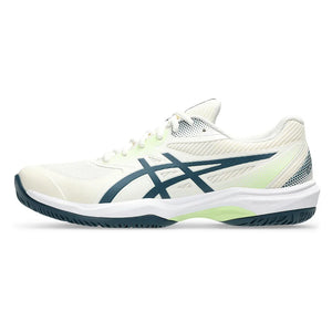 Men`s Game FF Pickleball Shoes Cream and Tranquil Teal Footwear Asics