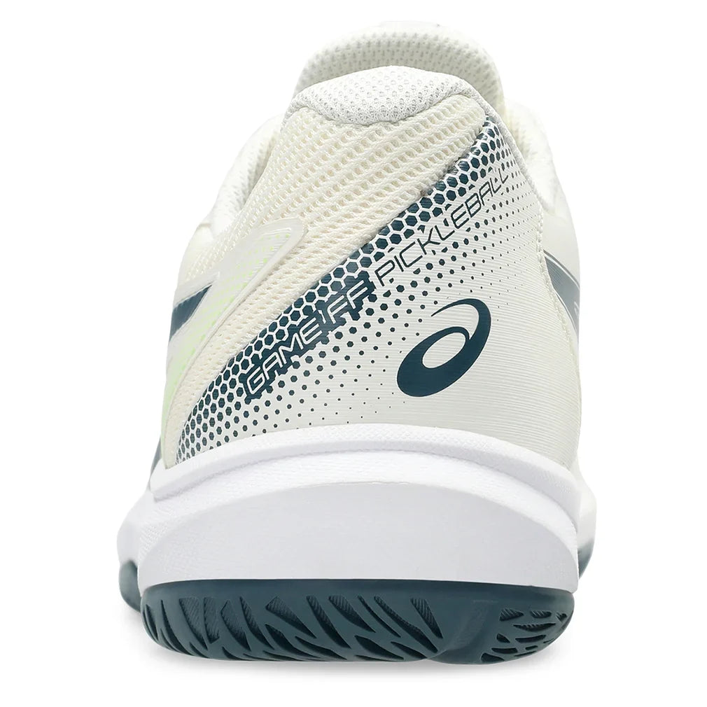 Men`s Game FF Pickleball Shoes Cream and Tranquil Teal Footwear Asics