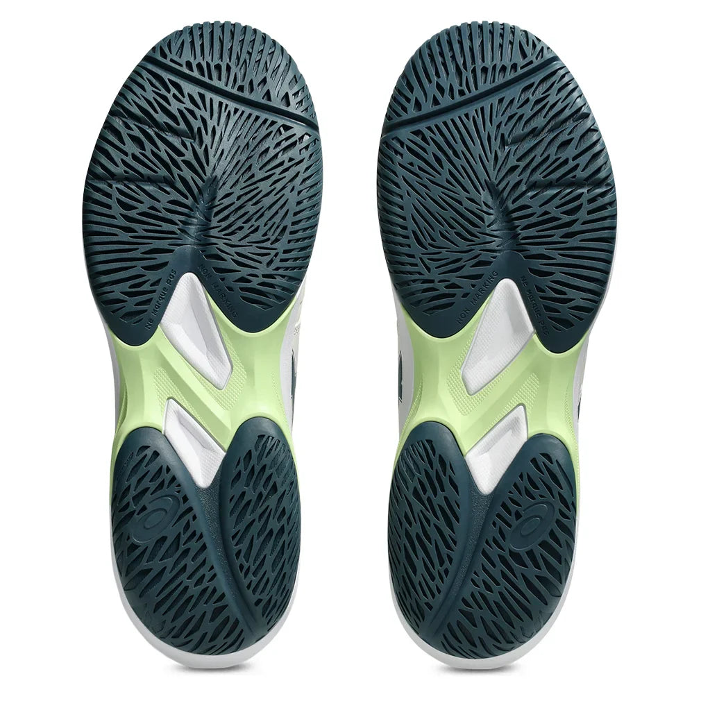 Men`s Game FF Pickleball Shoes Cream and Tranquil Teal Footwear Asics