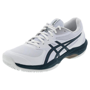Men`s Game FF Tennis Shoes White and Saxon Green Footwear Asics