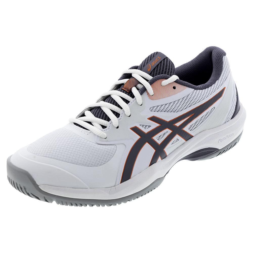 Men`s Game FF Tennis Shoes White and Greyish Purple Footwear Asics