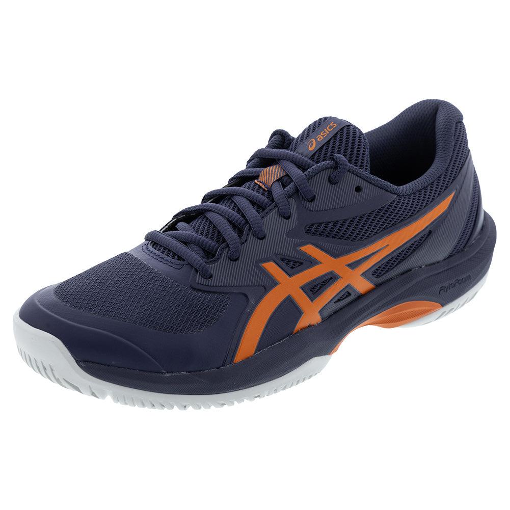 Men`s Game FF Tennis Shoes Indigo Fog and Nova Orange Footwear Asics