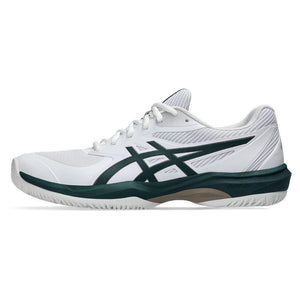 Men`s Game FF Tennis Shoes White and Saxon Green Footwear Asics