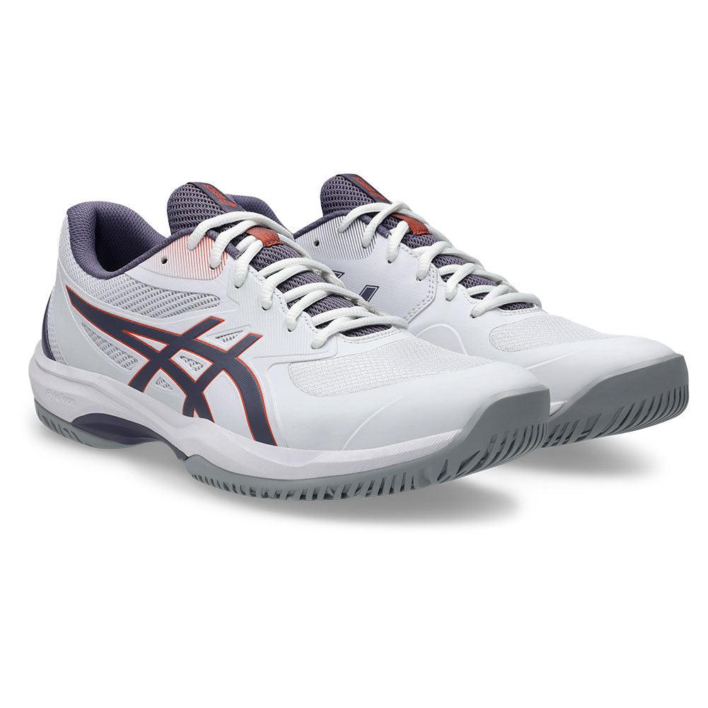 Men`s Game FF Tennis Shoes White and Greyish Purple Footwear Asics