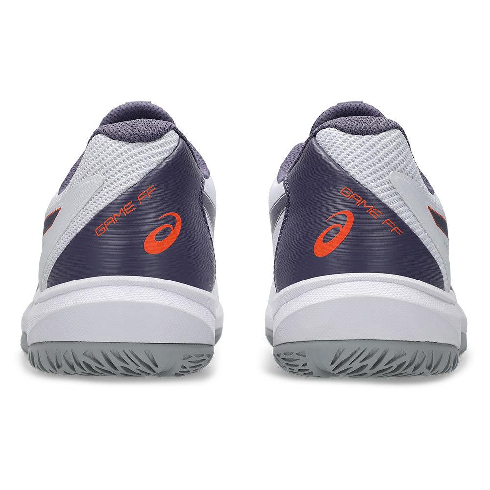 Men`s Game FF Tennis Shoes White and Greyish Purple Footwear Asics
