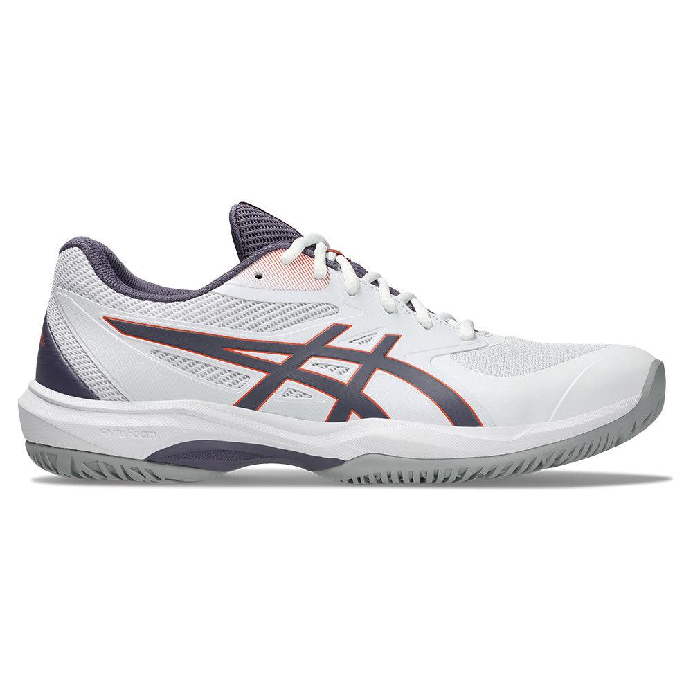 Men`s Game FF Tennis Shoes White and Greyish Purple Footwear Asics