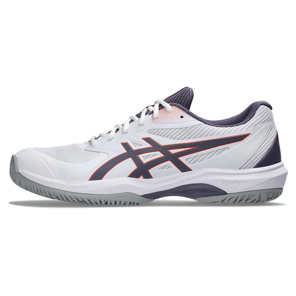Men`s Game FF Tennis Shoes White and Greyish Purple Footwear Asics