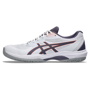 Men`s Game FF Tennis Shoes White and Greyish Purple Footwear Asics