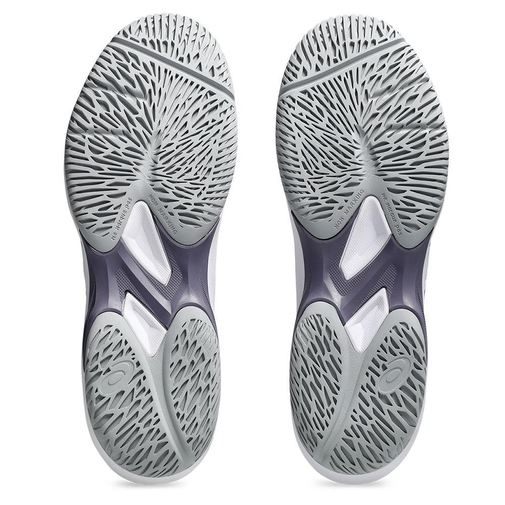 Men`s Game FF Tennis Shoes White and Greyish Purple Footwear Asics