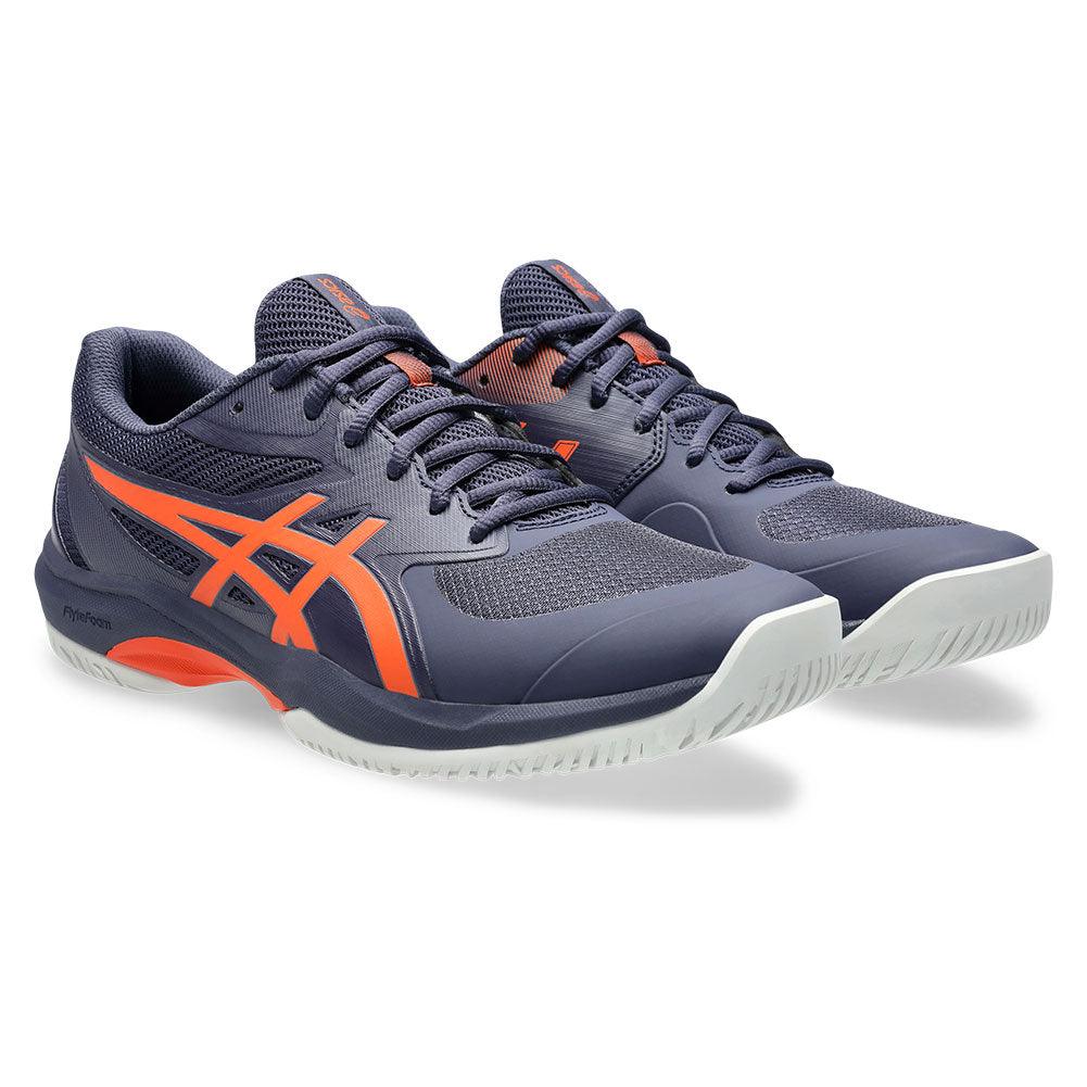 Men`s Game FF Tennis Shoes Indigo Fog and Nova Orange Footwear Asics