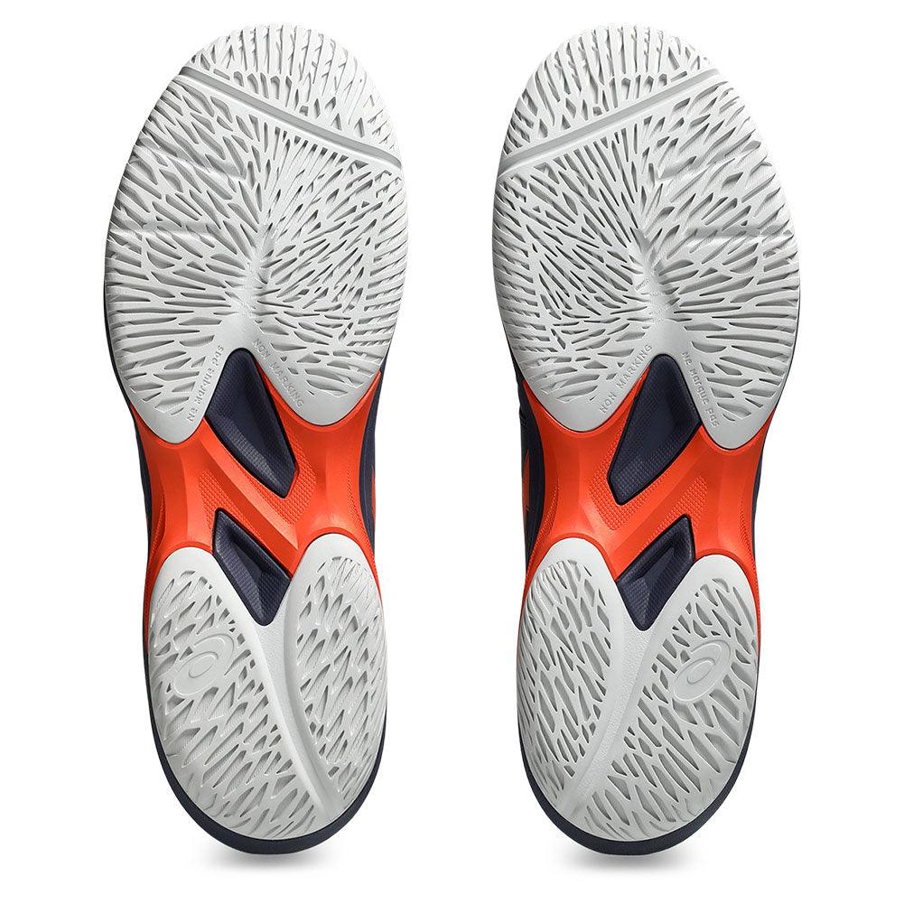 Men`s Game FF Tennis Shoes Indigo Fog and Nova Orange Footwear Asics