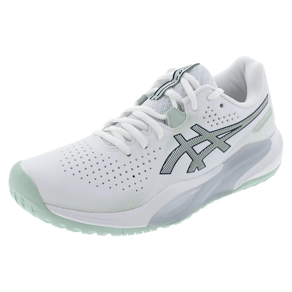 Men`s GEL-Challenger 15 Tennis Shoes White and Lichen Rock Footwear Asics