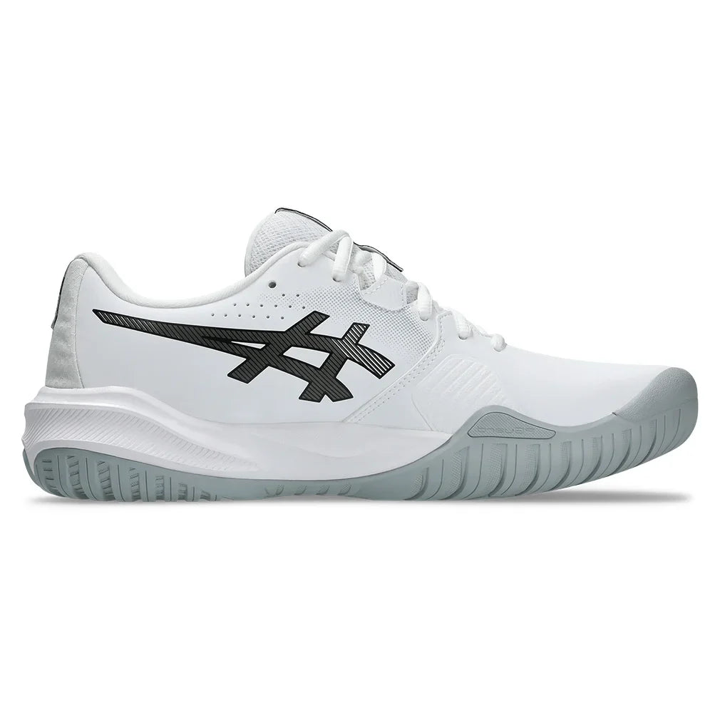 Men`s GEL-Challenger 15 Tennis Shoes White and Gunmetal Footwear Asics