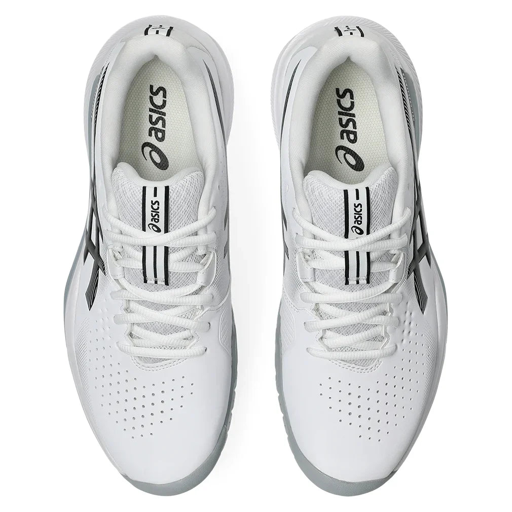 Men`s GEL-Challenger 15 Tennis Shoes White and Gunmetal Footwear Asics
