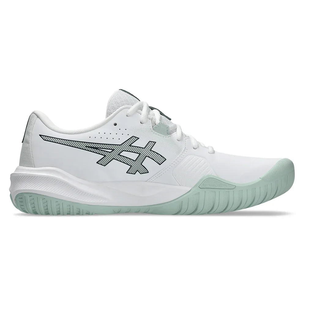 Men`s GEL-Challenger 15 Tennis Shoes White and Lichen Rock Footwear Asics