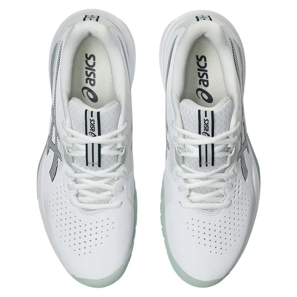 Men`s GEL-Challenger 15 Tennis Shoes White and Lichen Rock Footwear Asics