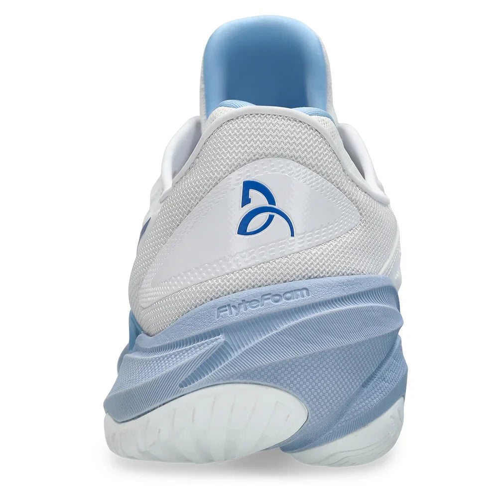 Men`s Court FF 3 Novak Tennis Shoes White and Tuna Blue Footwear Asics
