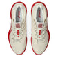 Men`s Court FF 3 Novak Tennis Shoes Cream and Classic Red Footwear Asics