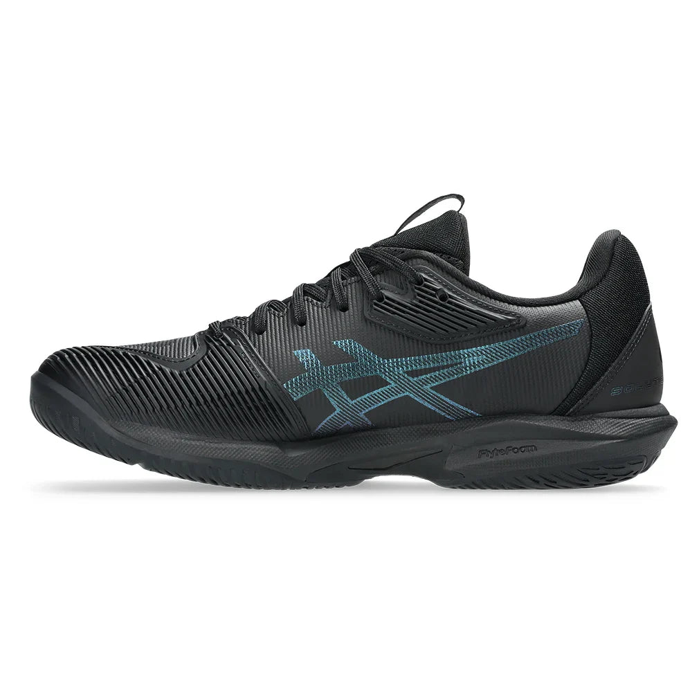 Men`s Night Energy Solution Speed FF 3 Tennis Shoes Black and Prism Blue Footwear Asics