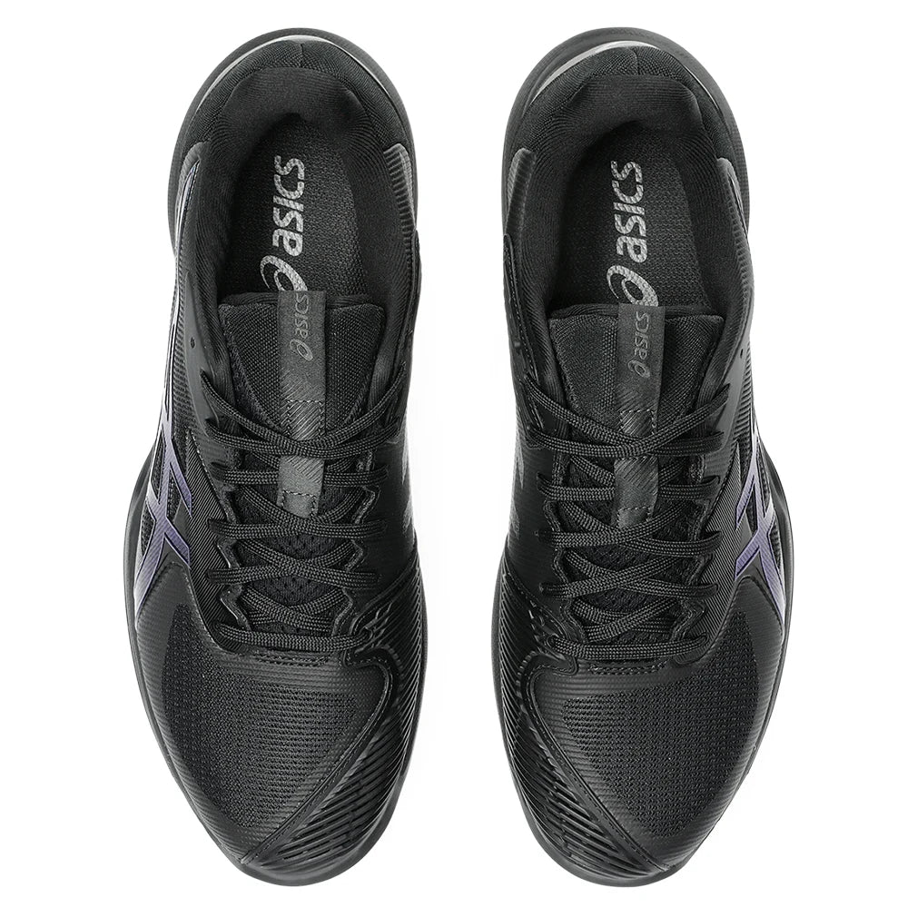 Men`s Night Energy Solution Speed FF 3 Tennis Shoes Black and Prism Blue Footwear Asics