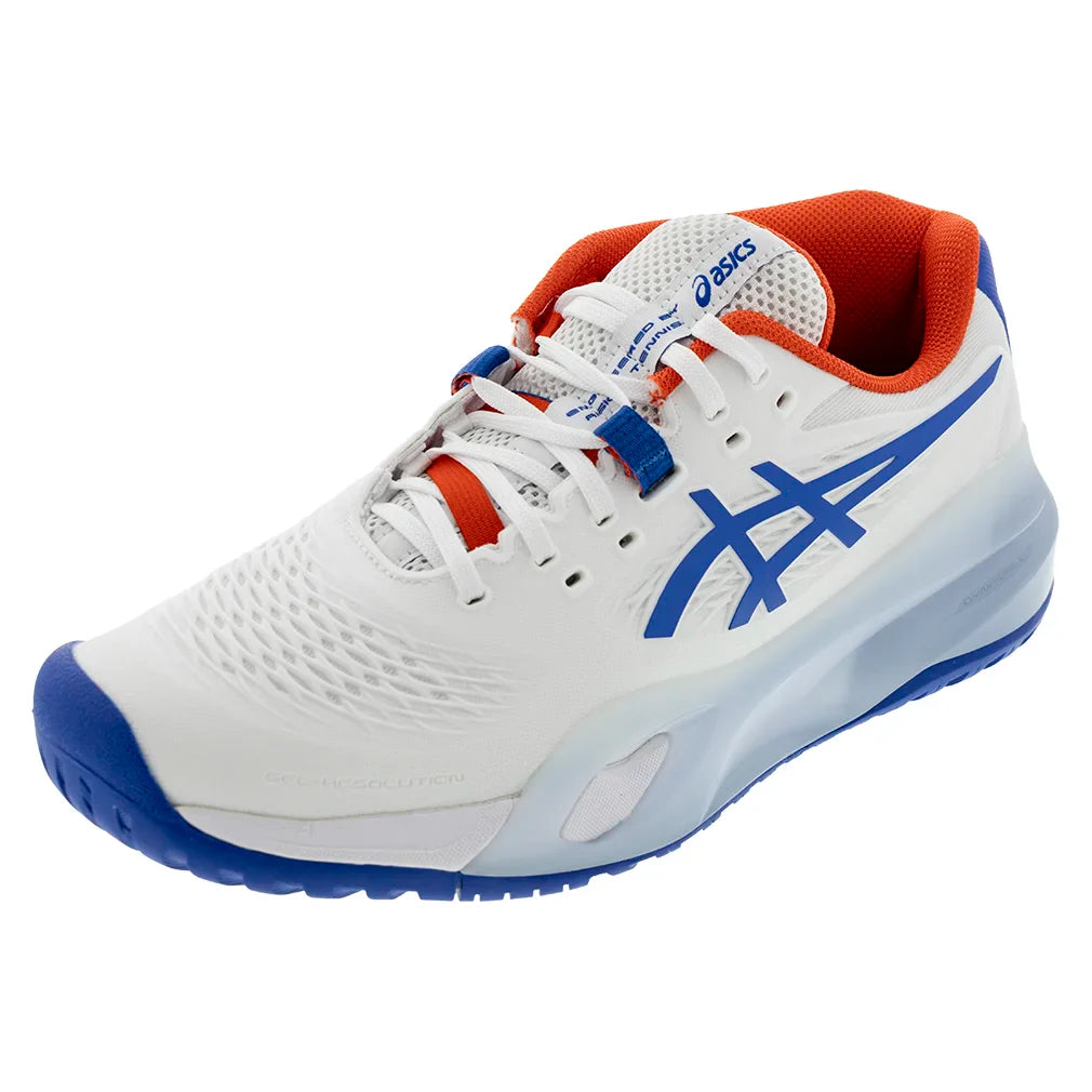 Men`s GEL-Resolution X Tennis Shoes White and Imperial Footwear Asics