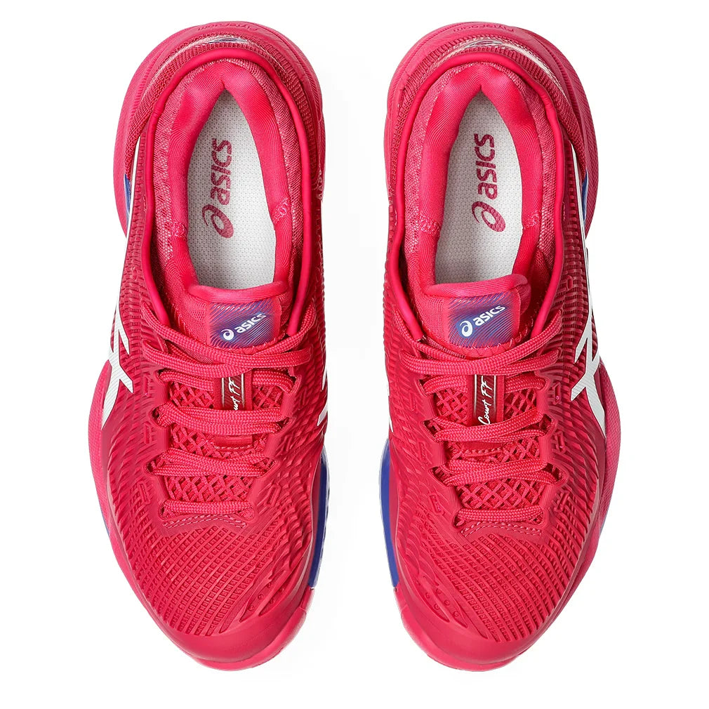 Women`s Court FF 3 Tennis Shoes Bright Rose and White Footwear Asics