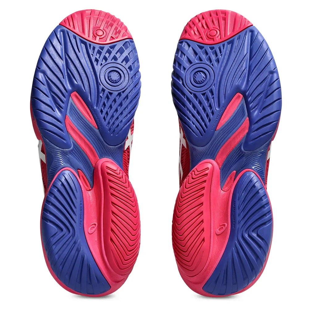 Women`s Court FF 3 Tennis Shoes Bright Rose and White Footwear Asics