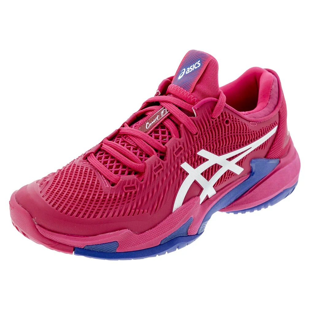 Women`s Court FF 3 Tennis Shoes Bright Rose and White Footwear Asics