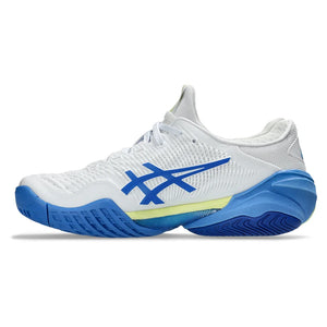 Women`s Court FF 3 Tennis Shoes White and Illusion Blue Footwear Asics