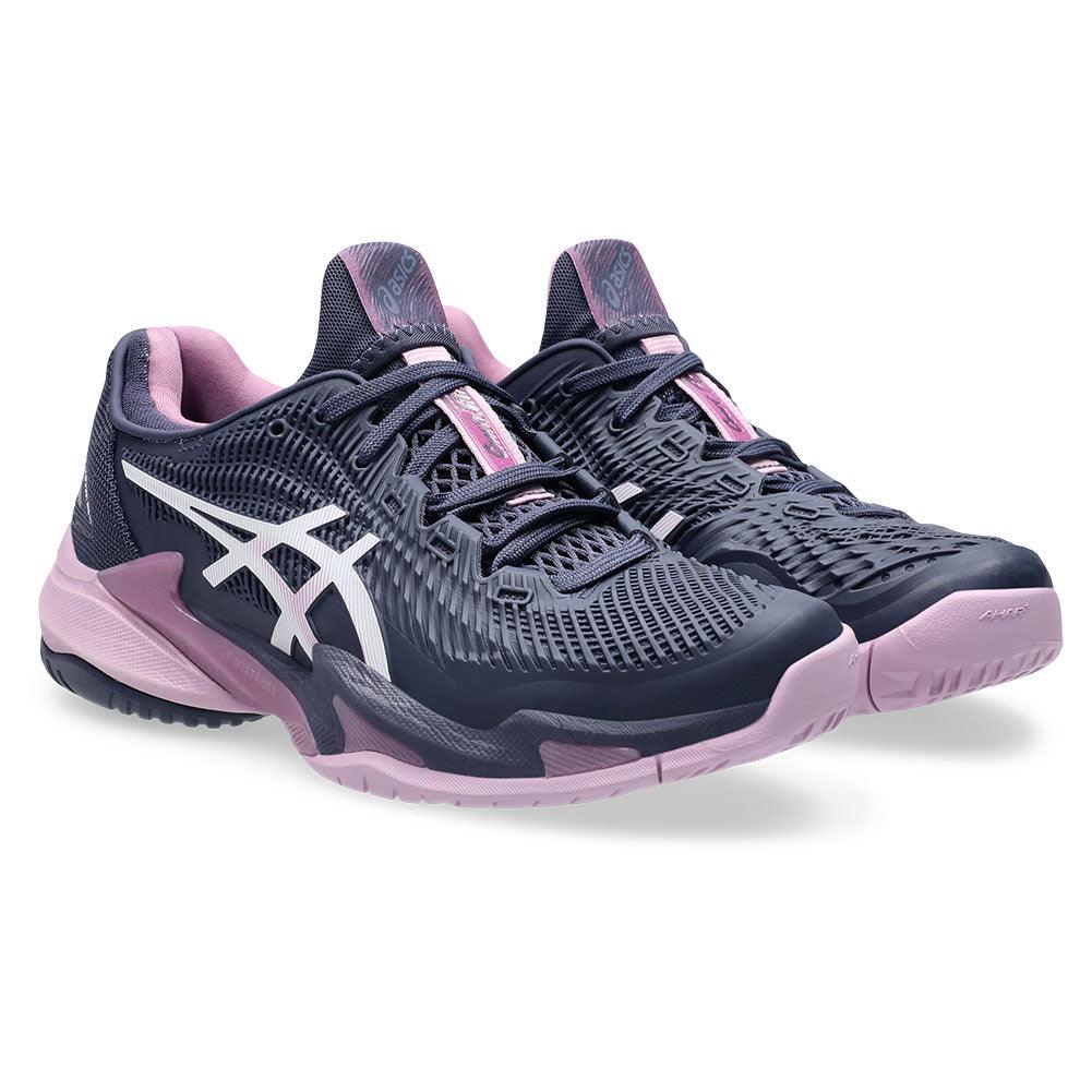 Women`s Court FF 3 Tennis Shoes Indigo Fog and White Footwear Asics