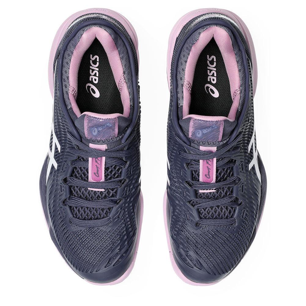 Women`s Court FF 3 Tennis Shoes Indigo Fog and White Footwear Asics