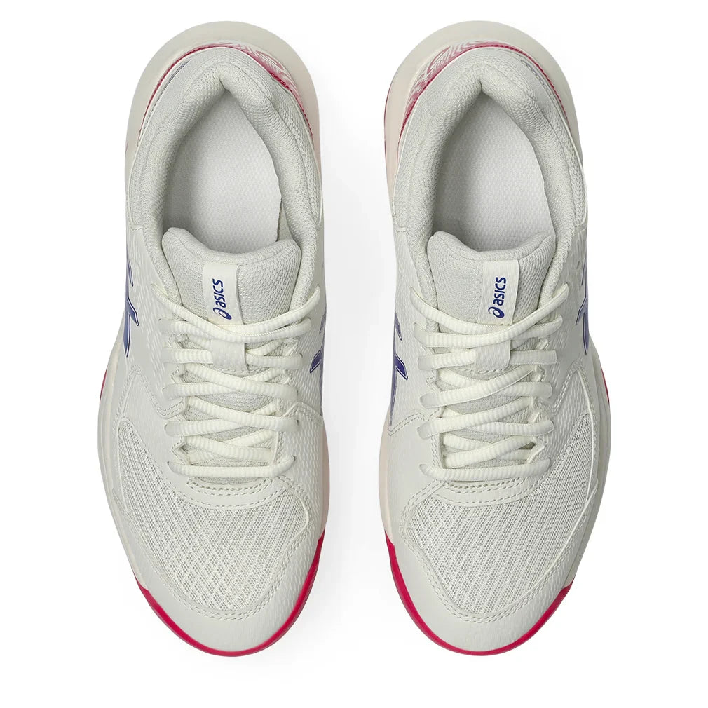 Women`s GEL-Dedicate 8 Wide Tennis Shoes Cream and Dark Cobalt Footwear Asics