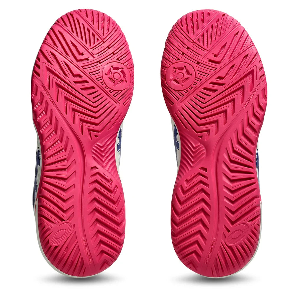 Women`s GEL-Dedicate 8 Wide Tennis Shoes Cream and Dark Cobalt Footwear Asics