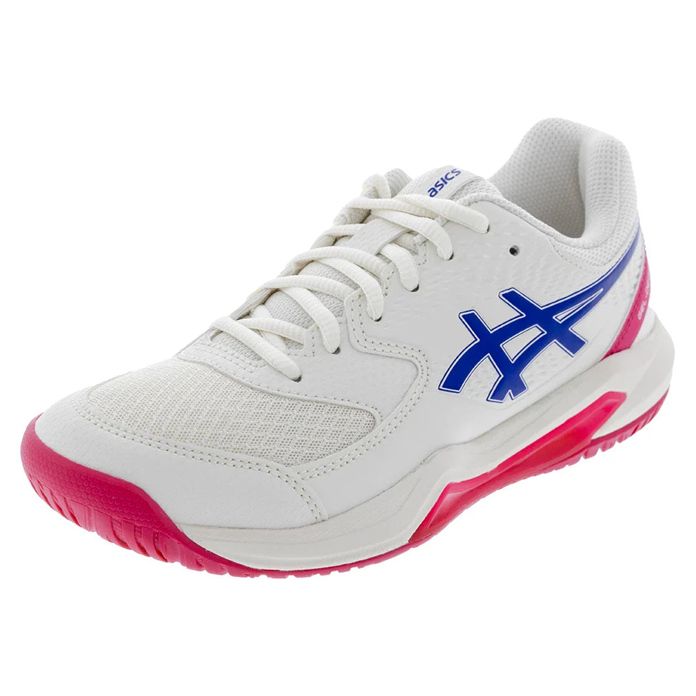 Women`s GEL-Dedicate 8 Wide Tennis Shoes Cream and Dark Cobalt Footwear Asics