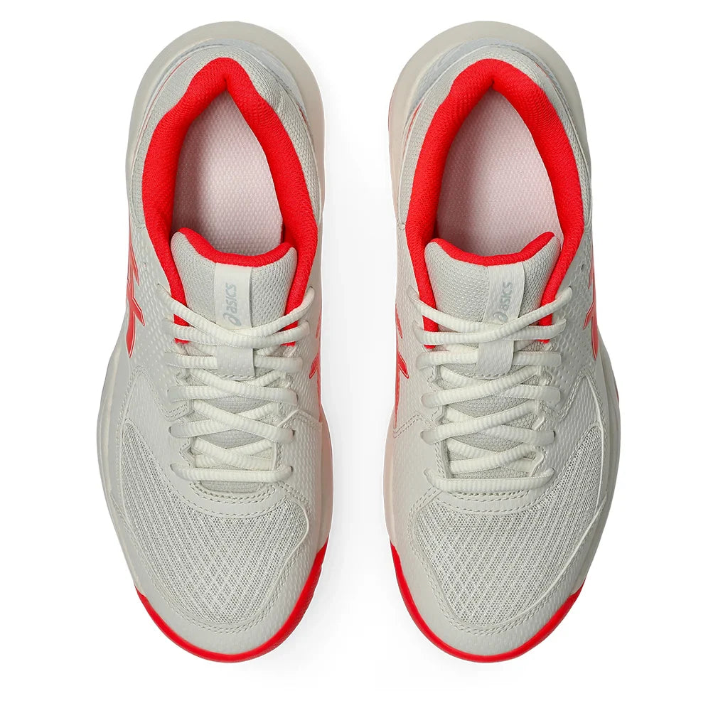 Women`s GEL-Dedicate 8 Pickleball Shoes Cream and Flash Red Footwear Asics