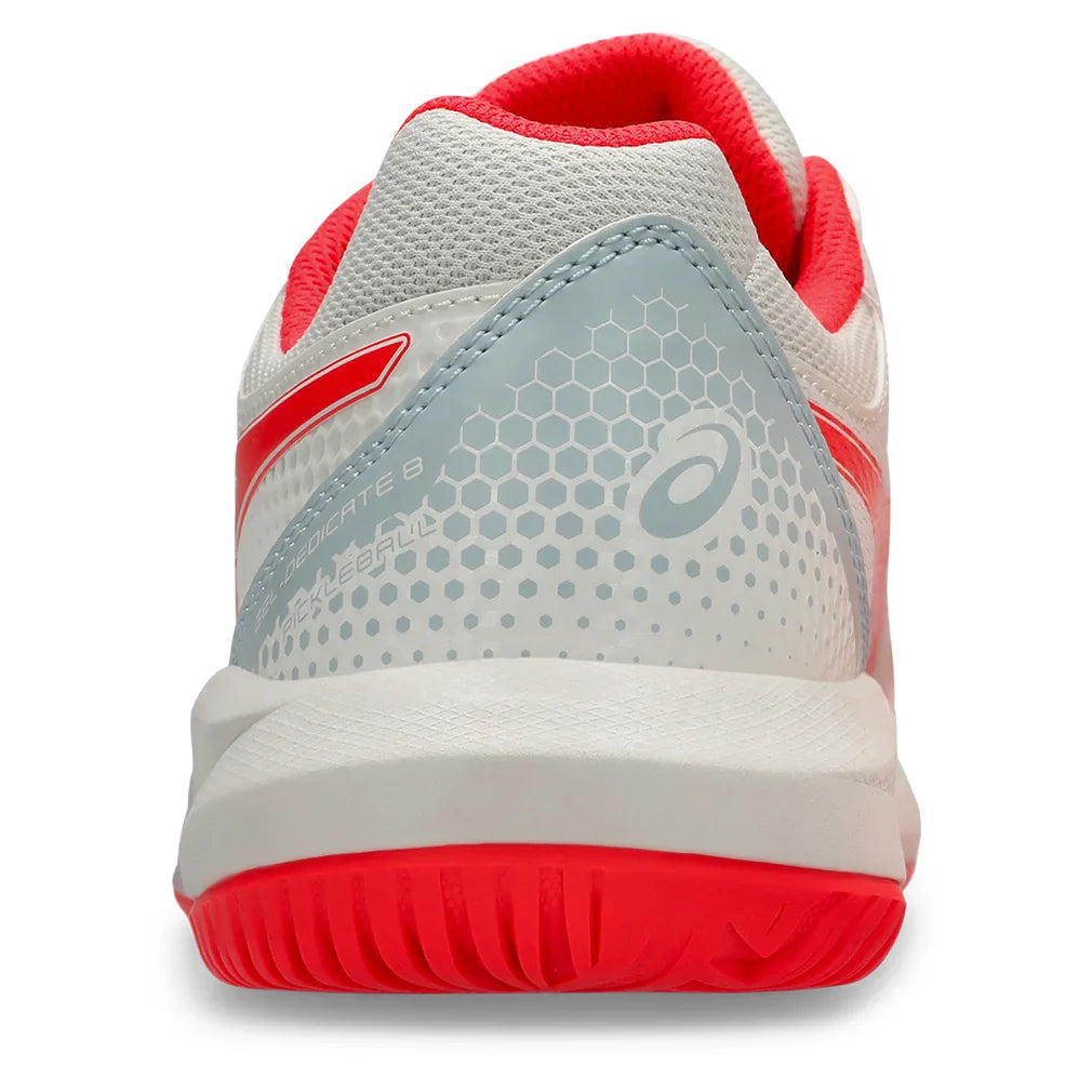 Women`s GEL-Dedicate 8 Pickleball Shoes Cream and Flash Red Footwear Asics
