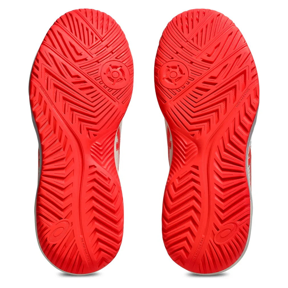 Women`s GEL-Dedicate 8 Pickleball Shoes Cream and Flash Red Footwear Asics