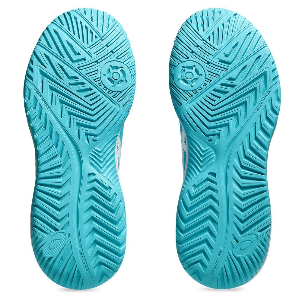 Women`s GEL-Dedicate 8 Pickleball Shoes Energy Aqua and White Footwear Asics