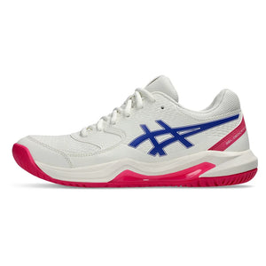 Women`s GEL-Dedicate 8 Tennis Shoes Cream and Dark Cobalt Footwear Asics