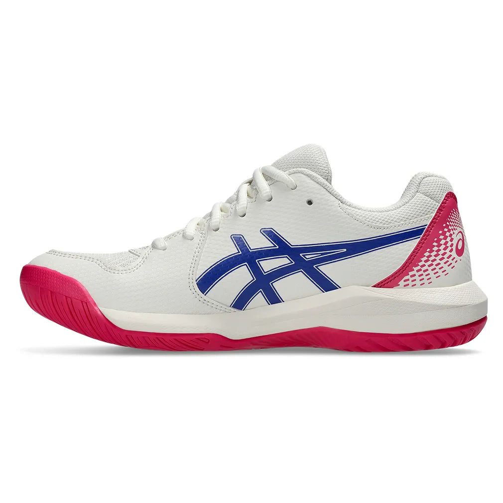 Women`s GEL-Dedicate 8 Tennis Shoes Cream and Dark Cobalt Footwear Asics