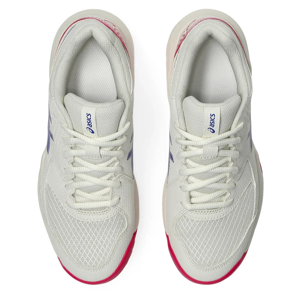 Women`s GEL-Dedicate 8 Tennis Shoes Cream and Dark Cobalt Footwear Asics