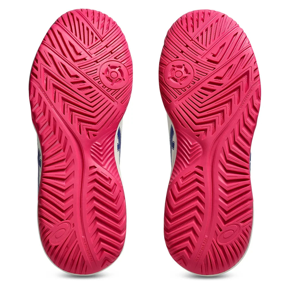 Women`s GEL-Dedicate 8 Tennis Shoes Cream and Dark Cobalt Footwear Asics