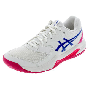 Women`s GEL-Dedicate 8 Tennis Shoes Cream and Dark Cobalt Footwear Asics